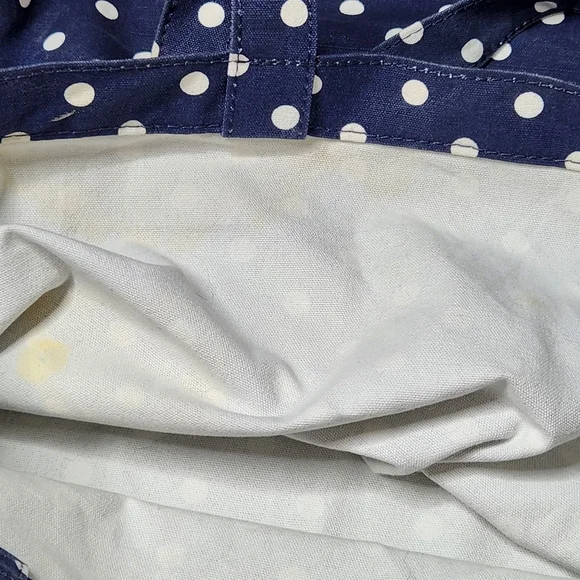 J Crew Reusable Everyday Canvas Tote in Polka Dot - Picture 4 of 5